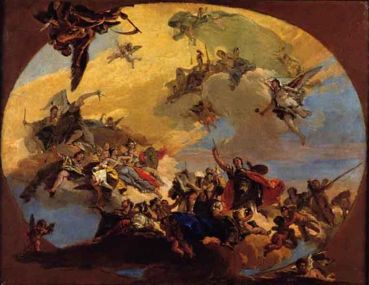 Giovanni Battista Tiepolo Triunfo das Artes Sweden oil painting art